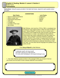 English 8: Reading: Module 2: Lesson 5: Section 4 Conventions