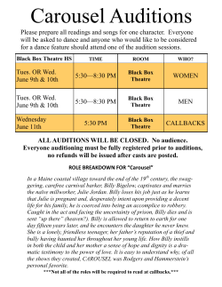 Carousel Auditions - Neshaminy School District