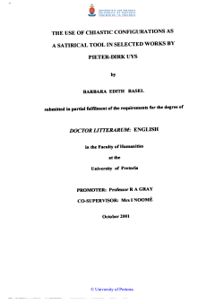 THE USE OF CHIASTIC CONFIGURATIONS AS A SATIRICAL TOOL