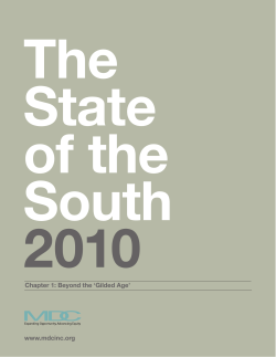STATE OF THE SOUTH 2010: Chapter 1: Beyond the `Gilded Age`