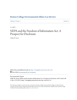 NEPA and the Freedom of Information Act