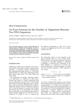 An Exact Formula for the Number of Alignments Between Two DNA