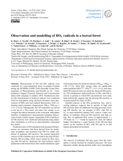 Observation and modelling of HOx radicals in a boreal forest