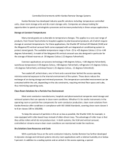 Controlled Environments within Kardex Remstar