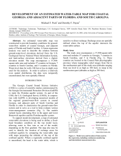 Development of an estimated water-table map for coastal Georgia