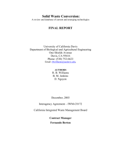 Solid Waste Conversion - California Biomass Collaborative