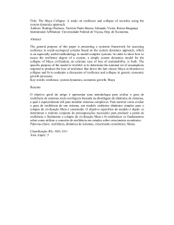 The Maya Collapse: A study on resilience and collapse of