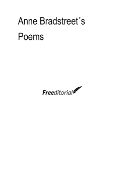 Anne Bradstreet&acute;s Poems