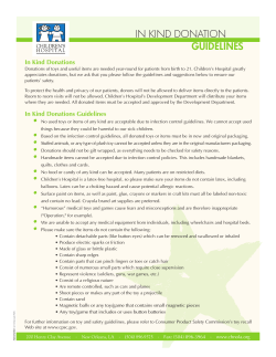 in kind donation guidelines