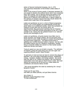 Action of Second Continental Congress, July 4