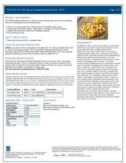 TONY`S® 51% WG Bacon Scramble Breakfast Pizza