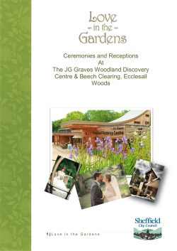 Discovery Centre Wedding Brochure
