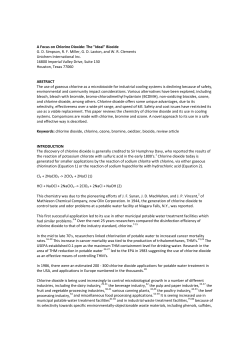 A Focus on Chlorine Dioxide: The "Ideal" Biocide GD