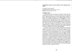 ABDOMINAL MUSCLE ACTIVATION IN TWO TRUNK