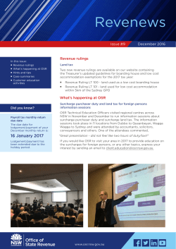 Revenews - Office of State Revenue