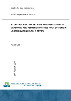 3D geo-information methods and applications in measuring and