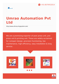 Corporate Brochure - Ultracuring System