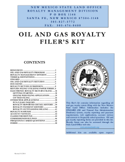 oil and gas royalty returns - New Mexico State Land Office