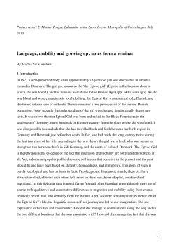 Language, mobility and growing up