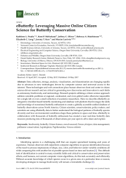 eButterfly: Leveraging Massive Online Citizen Science for Butterfly