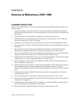 America at Midcentury,1945&ndash;1960