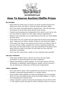 How to source auction or raffle prizes