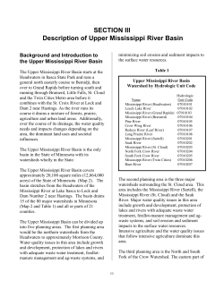 SECTION III Description of Upper Mississippi River Basin
