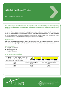 AB-triple Road Train Fact Sheet