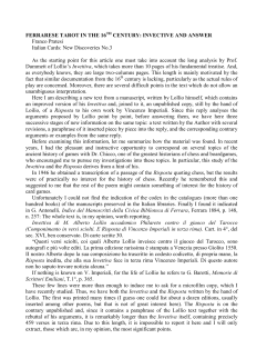 FERRARESE TAROT IN THE 16 CENTURY: INVECTIVE AND