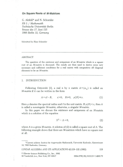 On Square Roots of M