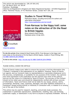 From Kerouac to the hippy trail published 3.3.15