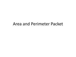 Area and Perimeter Packet