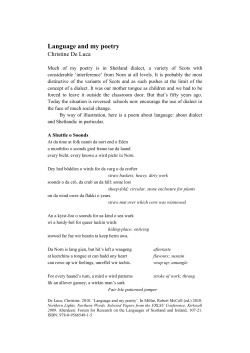 Language and my poetry