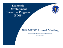 2014 MEDC Annual Meeting Economic Development Incentive