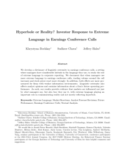 Hyperbole or Reality? Investor Response to Extreme