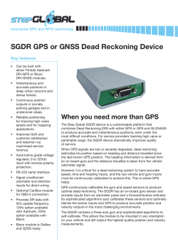 SGDR GPS or GNSS Dead Reckoning Device