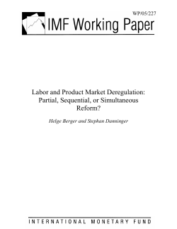 Labor and Product Market Deregulation: Partial, Sequential, or