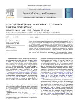 Kicking calculators: Contribution of embodied