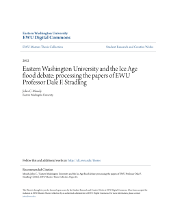 Eastern Washington University and the Ice Age flood debate