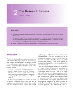 CHAPTER 2 The Research Process