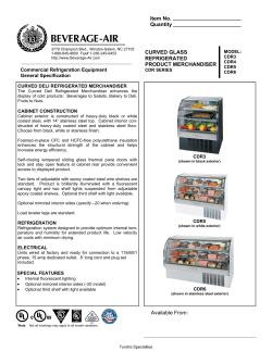 Item No. Quantity CURVED GLASS REFRIGERATED PRODUCT