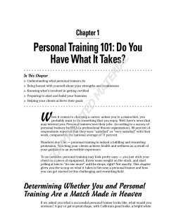 Personal Training 101: Do You Have What It Takes?
