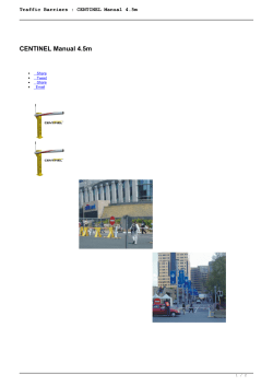 Traffic Barriers : CENTINEL Manual 4.5m