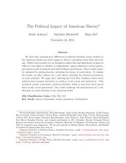 The Political Legacy of American Slavery