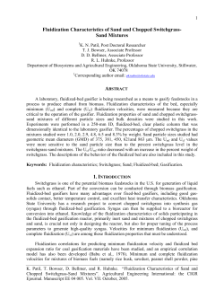 Fluidization Characteristics of Sand and Chopped