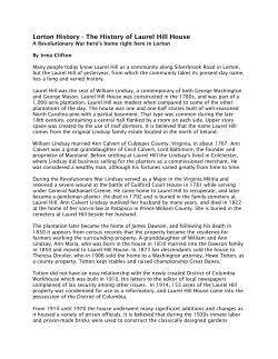 Lorton History - The History of Laurel Hill House