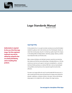 Logo Standards Manual - Vista Professional Outdoor Lighting