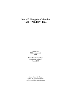 Henry P. Slaughter Collection 1667 (1792