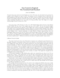 Gun Control in England: The Tarnished Gold Standard