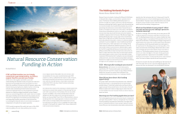 Natural Resource Conservation Funding in Action